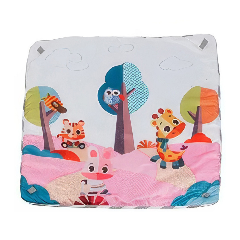 Развивающий коврик-манеж с подвесными игрушками, манеж для детей с ограждением, 80x80x50см, розовый Каменец-Подольский - изображение 4