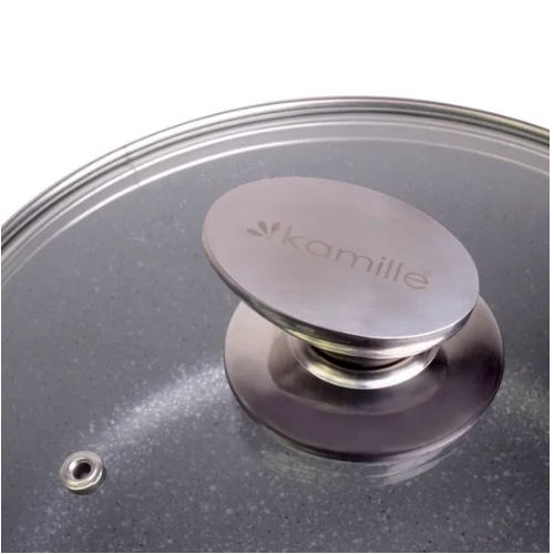 Каструля литий алюміній 4,5л 24*11,5см скляна кришка а/п Granite 4425 KAMILLE Житомир - изображение 4