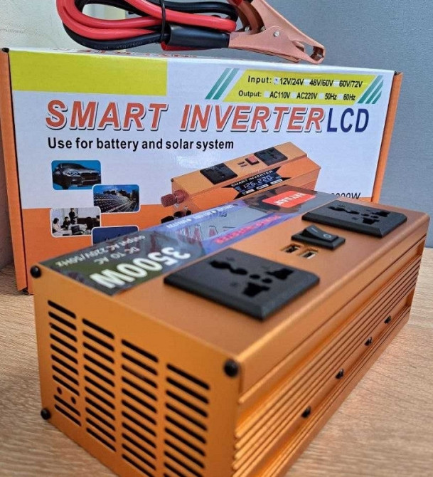 Перетворювач напруги з 12-24 V на 220 V, 3500W Інвертор із захистом. Київ - фото 1