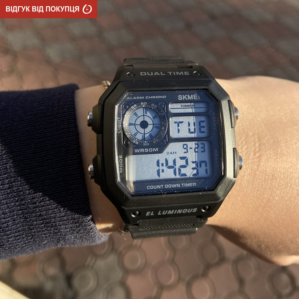 Часы мужские водостойкие тактические Skmei Arizona Черный Киев - изображение 18