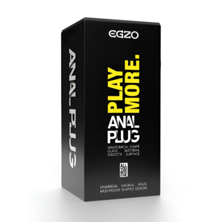 Анальный плаг из стекла EGZO EAP-M ( длина 11.5 см, диаметр 2 см Sex Aura Киев