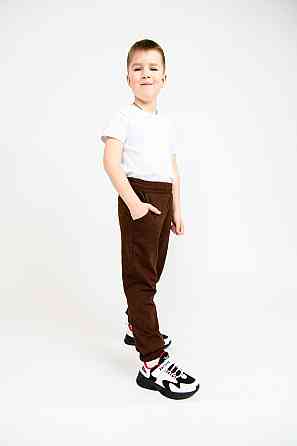 Брюки спортивные детские и подростковые, коричневые Крохатушка одяг 152 Киев