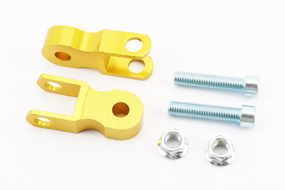 Подовжувач заднього амортизатора 45мм к-кт 2шт + болти + гайки, жовтий Київ - фото 1