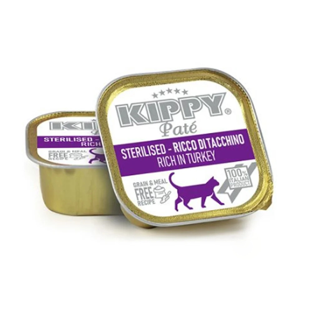 Влажный корм KIPPY Pate Sterilised Cats Turkey для стерилизованных котов с индейкой в виде паштета 90 г Винница - изображение 1