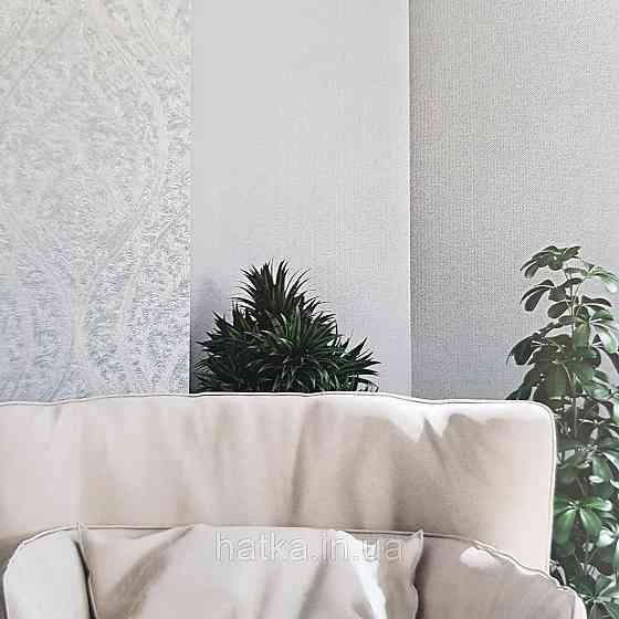 Шпалери метрові вінілові на флізелін Villa Marburg Lombardi вензель великий структурний блакитні на Київ