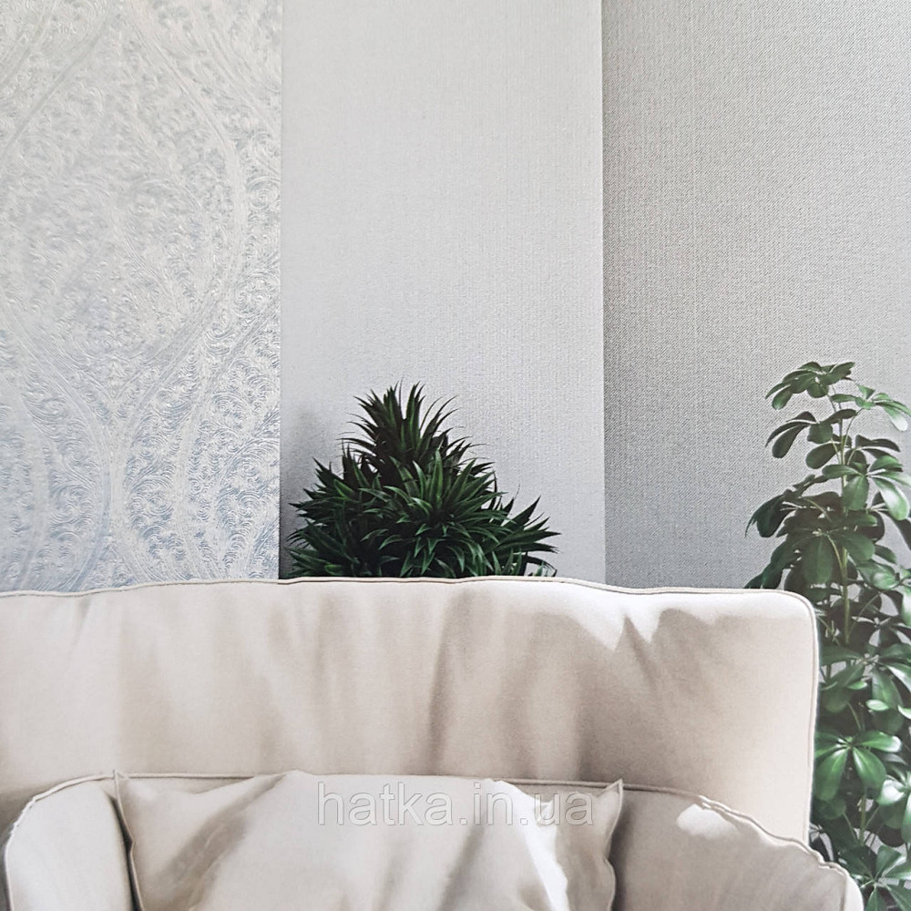 Шпалери метрові вінілові на флізелін Villa Marburg Lombardi вензель великий структурний блакитні на Київ - фото 3