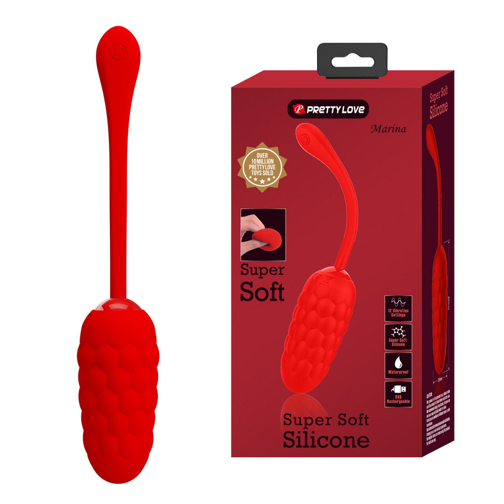 Виброяйцо PRETTY LOVE MARINA EGG Red 12 vibration functions Sex Aura Киев - изображение 8