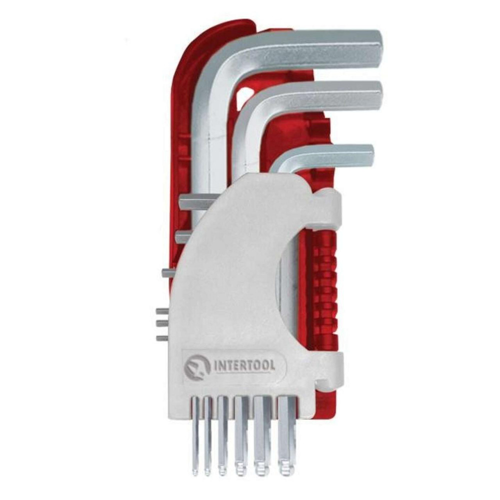 Набор ключей Г-образных шестигранных с шаровидным наконечником 9 шт, 1.5-10 мм, S2, F Мукачево - изображение 1