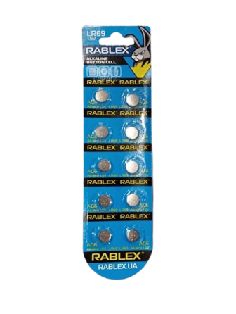 Батарейки-Таблетки Rablex LR69/AG6/1.5V блистер 10шт. Днепр