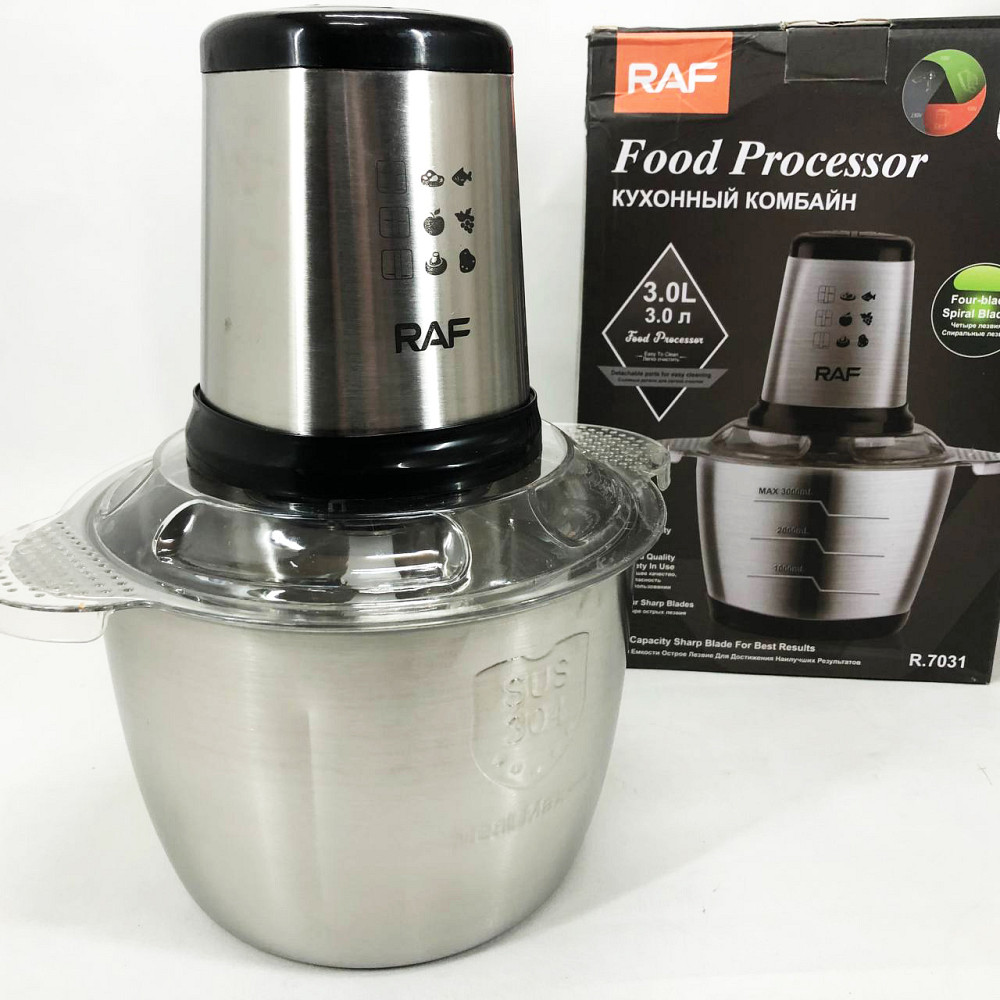 Подрібнювач електричний блендер настільний побутовий RAF R.7031 3 л 1000 Вт, Кухонний чоппер VQ-55 Львів - фото 9
