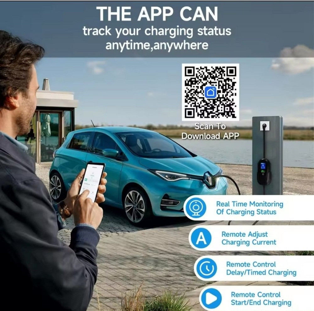 3.6кВт 16А Type 1 Type 2 WiFi 3.5м кабель зарядка електромобіль. Харків - фото 4