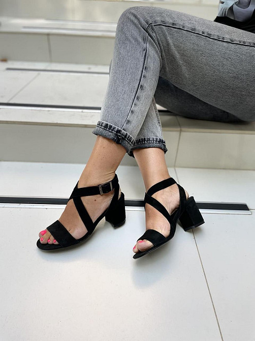 SANTINI Босоніжки жіночі SANTINI 439254-21 чорні (літо, замша натуральна) (3785) Коломия - фото 9