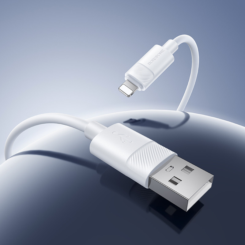 Кабель BOROFONE BX123 Leya silicone charging data cable iP White Одеса - фото 4