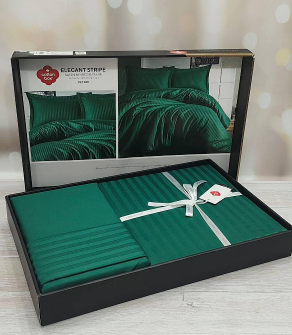 Постельное белье в полоску (подарочный набор) (р240х260) (Турция) Одесса - изображение 1