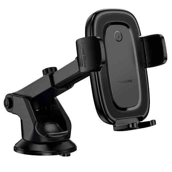 Автомобильный держатель для телефона с БЗП BOROFONE BH223 Follower push-type wireless fast charging car holder(center console) Одесса