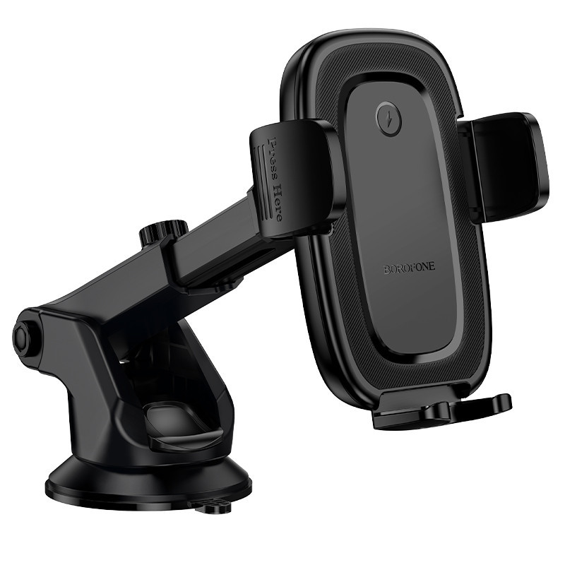 Автомобильный держатель для телефона с БЗП BOROFONE BH223 Follower push-type wireless fast charging car holder(center console) Одесса - изображение 6