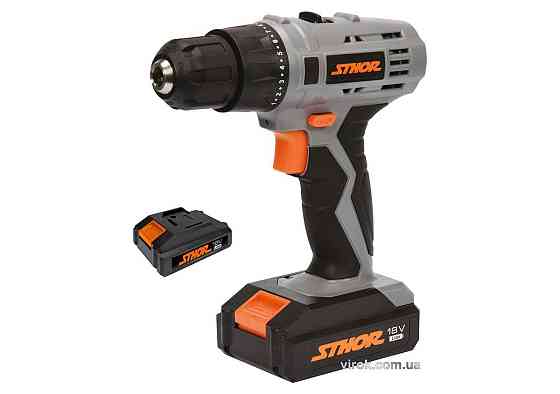 Шуруповерт акумуляторний STHOR : 18V Li-Ion. 2 акум. 1,3 АхГод, КМ- 22 Nm, патрон Ø 10 мм [5/90] Одеса
