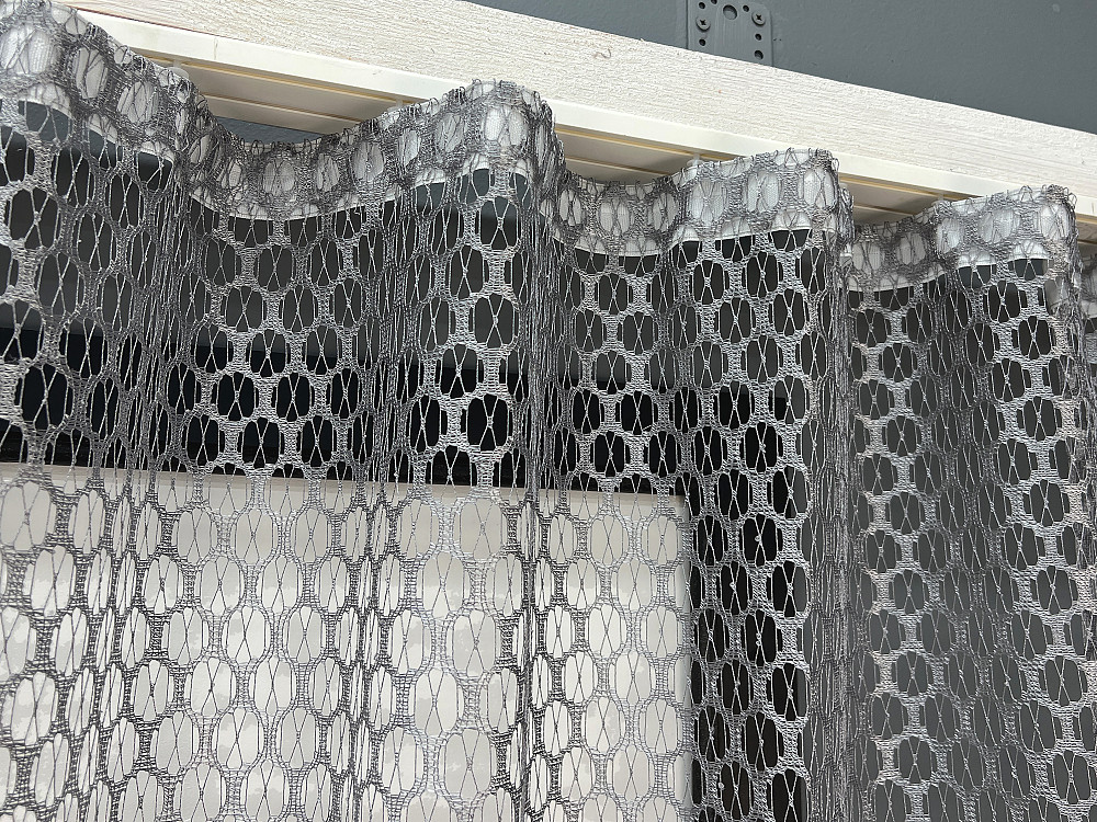 Кухонна арка VR-Textil № 000к сітка з макраме сірий з білим 270х155 см (51-273) Київ - фото 7