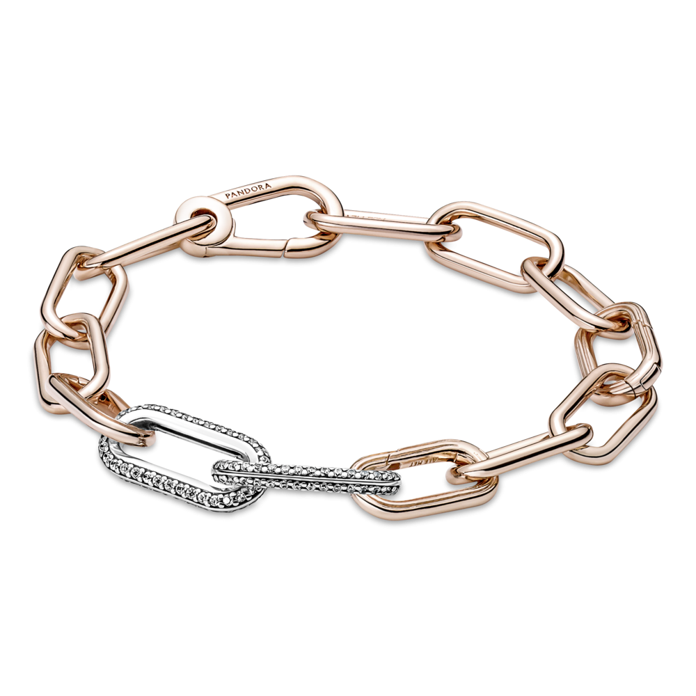 Срібна ланка для стилізації подвійна з паведля браслетів Пандора Мі MasterSem Київ - фото 2