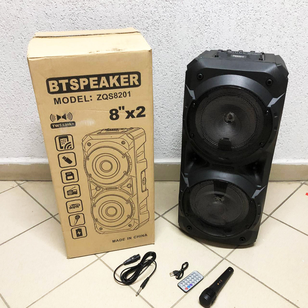 Переносна колонка з мікрофоном Колонка блютуз з підсвічуванням Гучна для вулиці OV-27 Львів - фото 5