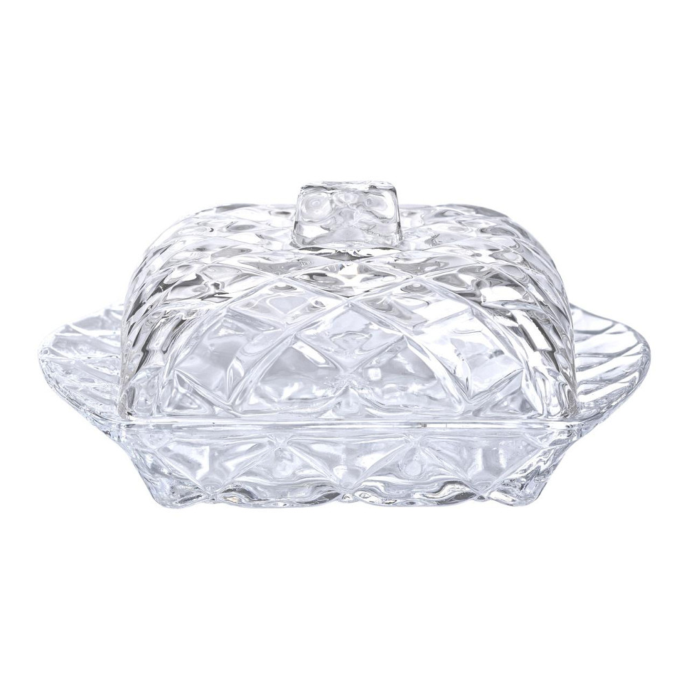 Маслянка скляна для вершкового масла з кришкою 16.5х10.5х8 см підставка для вершкового масла HP-YH-45 Коломия - фото 2