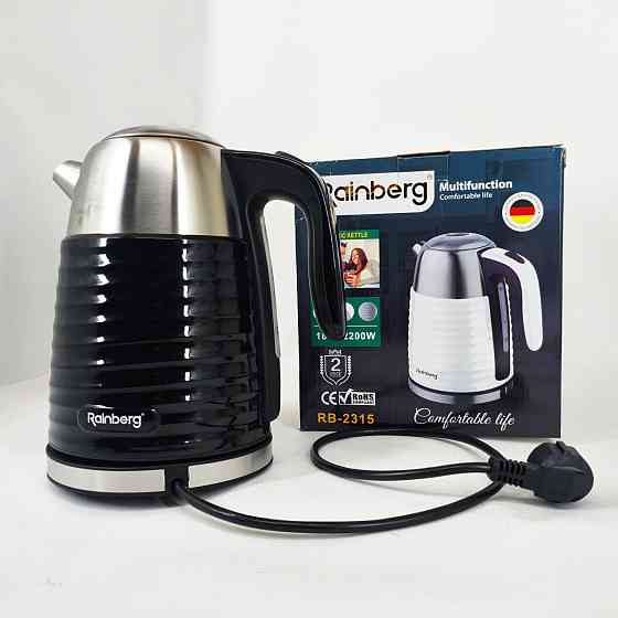 Потужний електричний чайник для дому Rainberg RB-2315 1.8л 2200Вт, Якісний електрочайник для кухні ZP-10 Івано-Франківськ