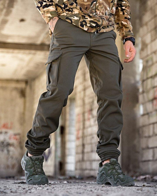 Зимові штани soft shell BANDIT олива ТР6407 Одеса - фото 4