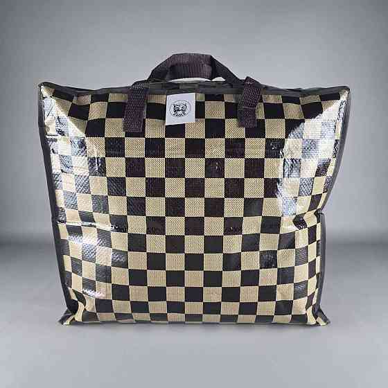 Сумка господарська, поліпропіленова, з кольоровим малюнком No2 Шахи+круги (44x38x18) (1 шт.) Харків