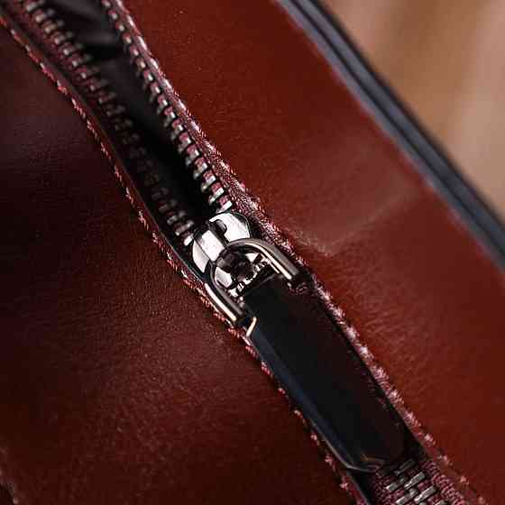 Практичная сумка шоппер из натуральной кожи Коричневая (Vintage) Киев