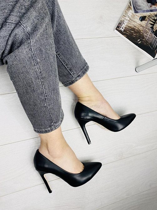 Nivelle Туфлі жіночі NIVELLE чорні натуральна шкіра каблук 11см 36р.37р.38р. (1740/10502-10512) Коломыя - изображение 2