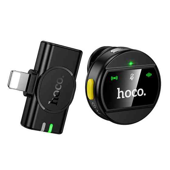 Беспроводная микрофонная система HOCO L21 Charm magnetic (Lightning) Black Одесса