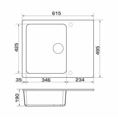 Мойка кухонная GRANADO AVILA black shine (gr0501) Винница - изображение 8