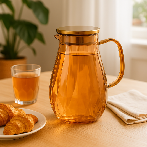 Графин скляний із кришкою 1.8 л | Глечик для води Київ