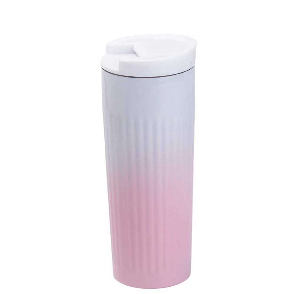 Термос металевий 500 мл термокухоль із нержавіючої сталі до 12 годин Рожевий HP154P Коломия - фото 2