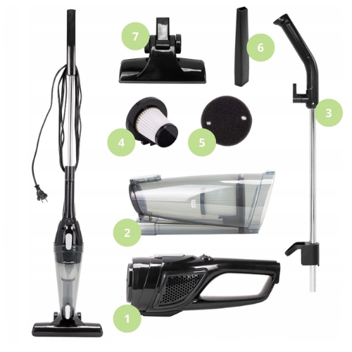 Пилосос 600W вертикальний чорний 6906 KAMILLE Житомир - изображение 6