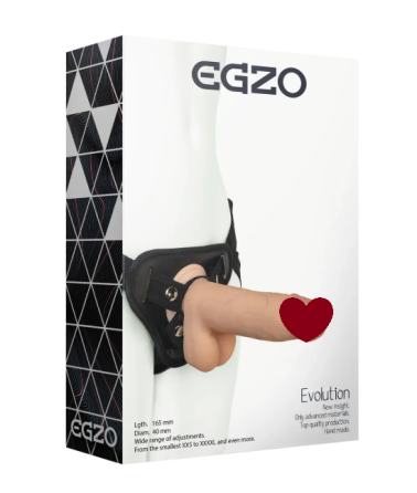 Страпон жіночий EGZO Evolution STR006 ( 16,5 см х 4 см) Sex Aura Київ