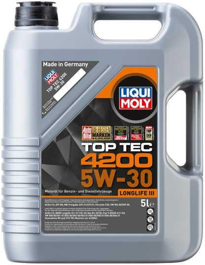 Моторна олива Liqui Moly 8973 Top Tec 4200 SAE 5W-30 — синтетичний захист для сучасних бензинових і дизельних двигунів Ковель - фото 1