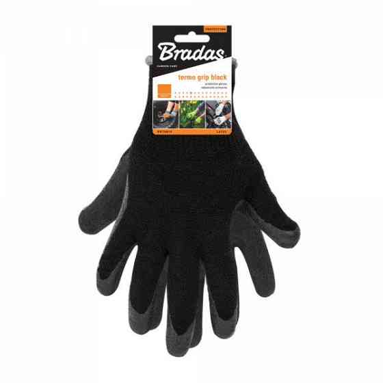 Рукавички захисні латексні, TERMO GRIP BLACK, розмір 10, RWTGB10 Київ