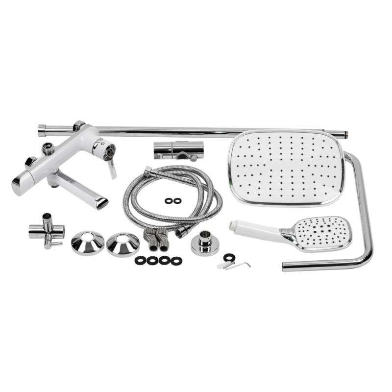 Душевая система для ванны Qtap Grand WCR 1004, белый / хром Киев - изображение 10