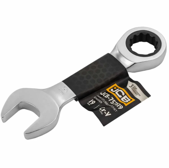 Ключ гайковий короткий з тріскачкою 19 мм JCB Tools JCB-757S19 Одеса