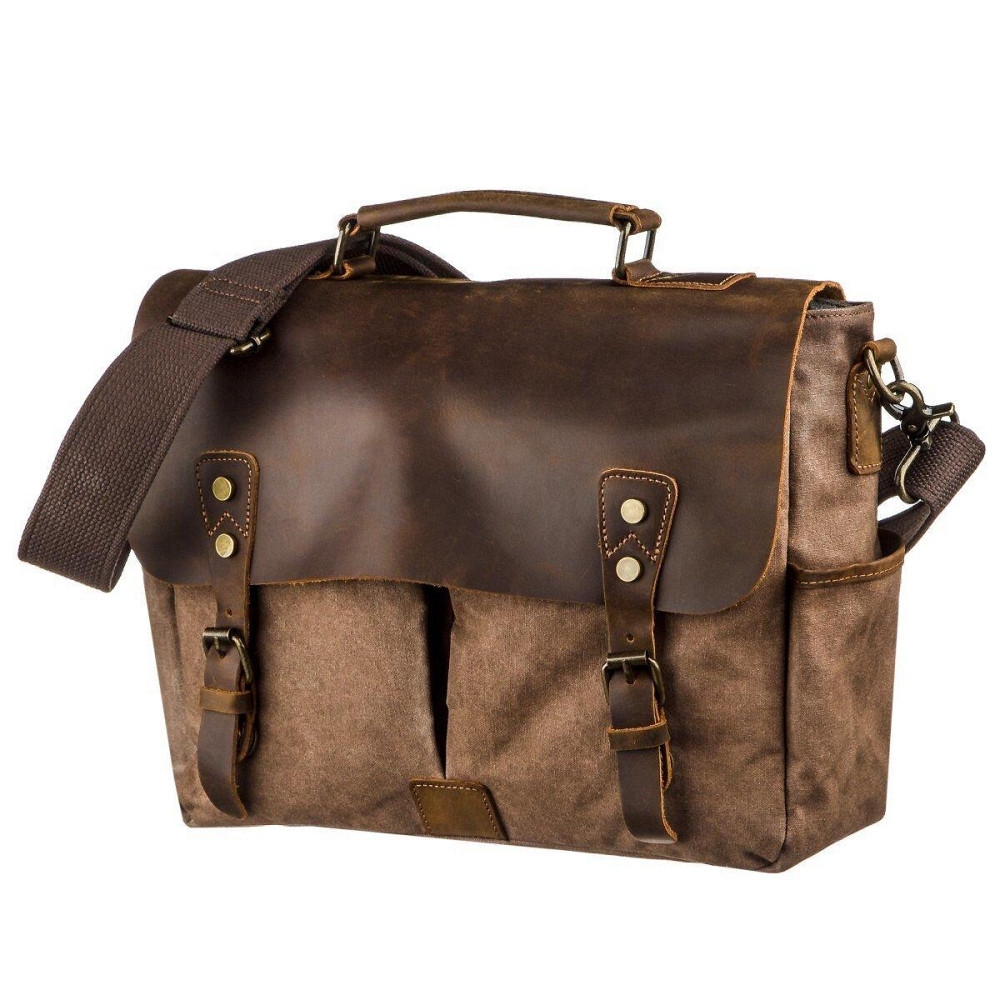Солідний портфель на плече Vintage 20119 Коричневий Київ - фото 1