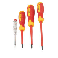 Набір викруток діелектричних 3 шт. - шліц 5.5мм; хрест 5,6мм + викрутка-індикатор Мукачево - фото 2