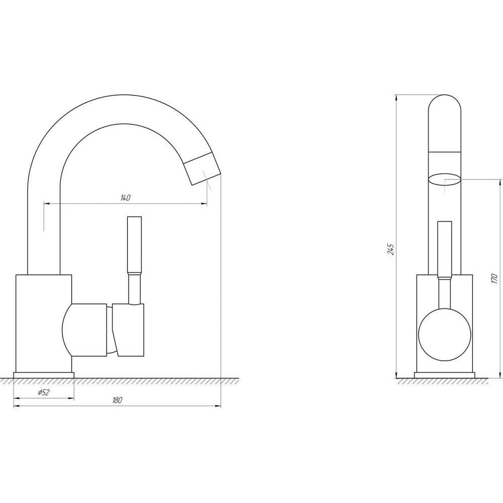 Змішувач для умивальника Globus Lux ALPEN SBT1-101S-BB (000021993) Київ - фото 4