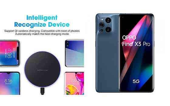 Бездротовий зарядний пристрій Copper до 30W для Motorola Edge 2023, USB-C, LED Київ