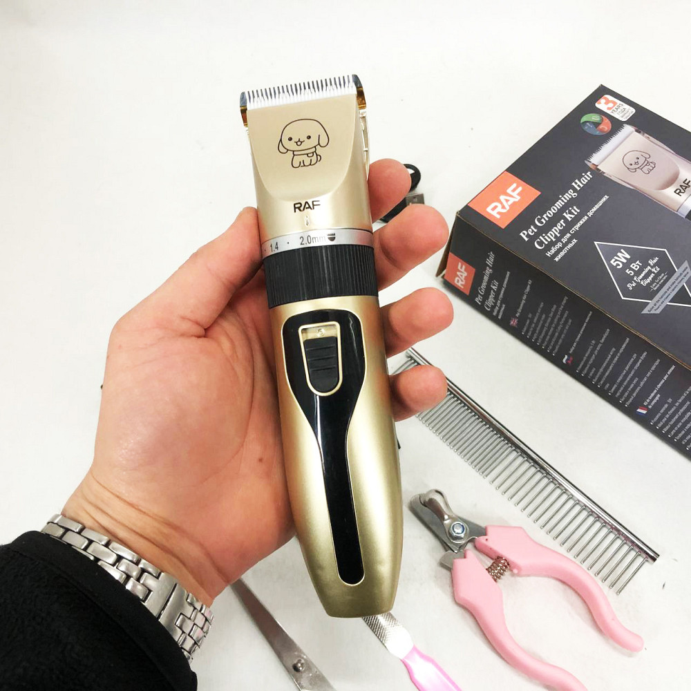 Машинка для стрижки собак и кошек триммер машинки для груминга RAF R.436 набор для стрижки животных NZ-19 Львов - изображение 4