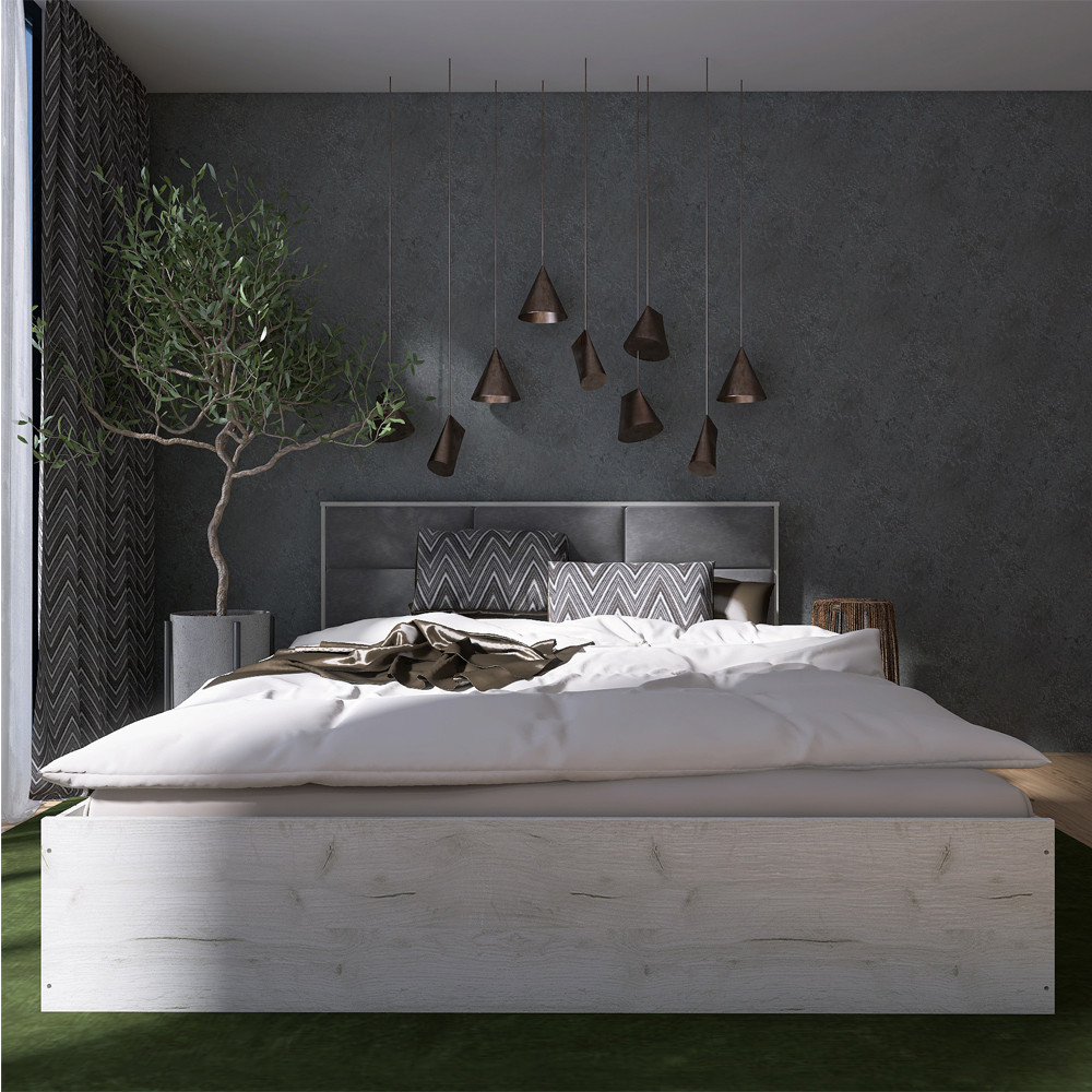 Кровать двуспальная Эверест КЛ-1600 Лайт (подъемный механизм) 160х200 см Дуб Крафт белый (DTM-071074) Львов - изображение 3