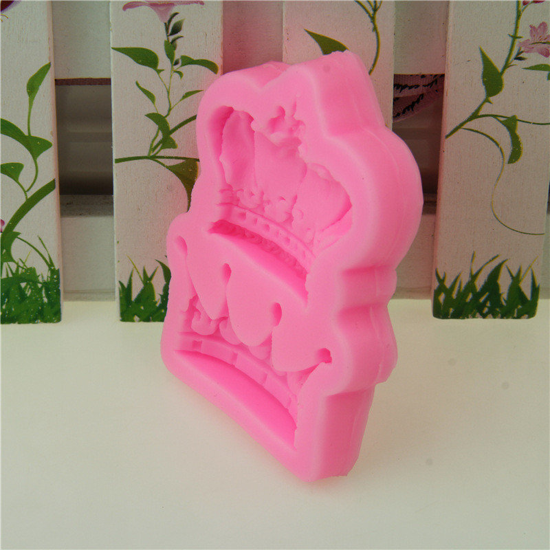 Силіконовий молд Корона 70 на 45 мм рожевий Київ - фото 10