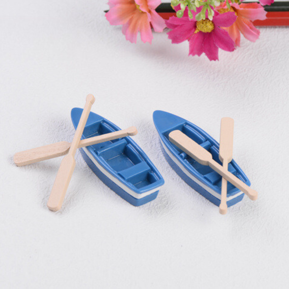 Мініатюрний човен з веслами для мікроландшафту, флораріуму, макета, мініатюри та творчості Одеса - фото 2