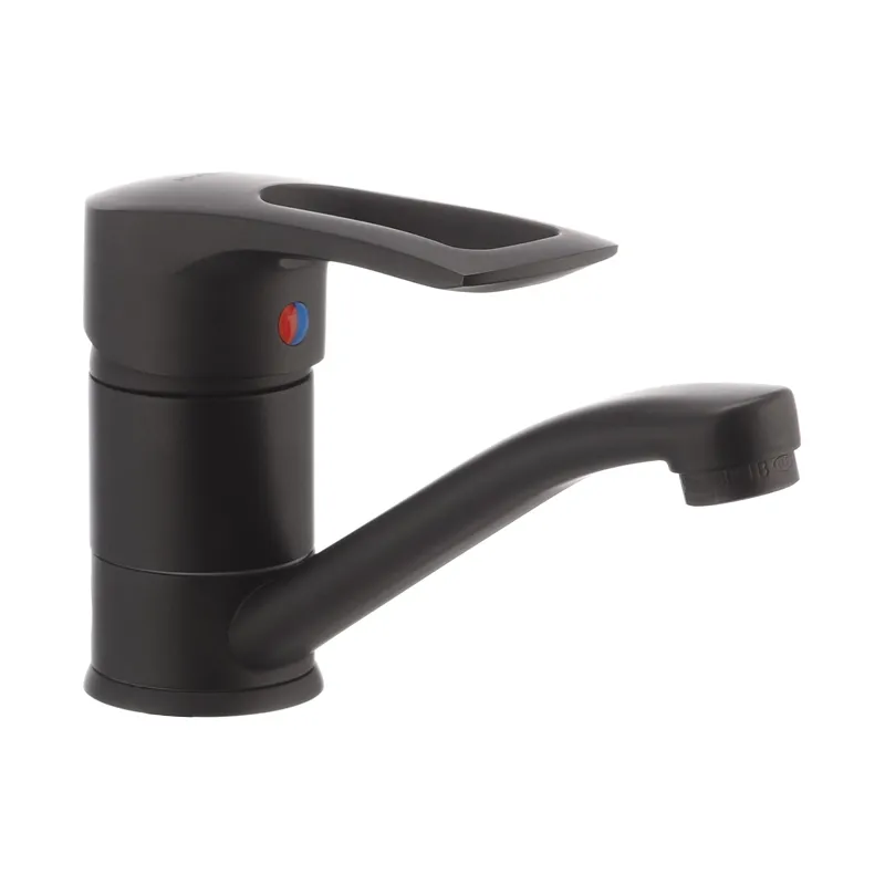 Смеситель для умывальника Haiba Hansberg 004 черный излив 15 см HB0185 Харьков - изображение 1