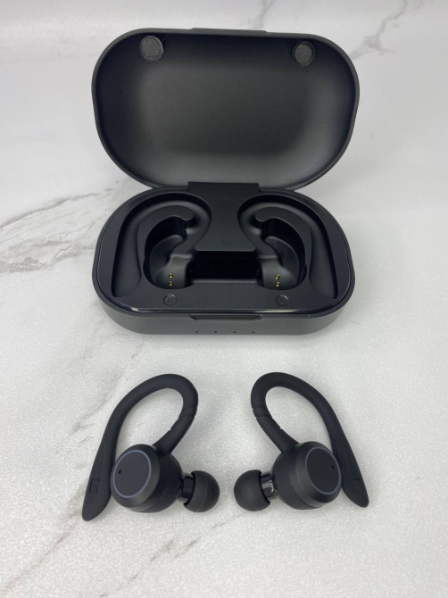 Б/У Беспроводные наушники APEKX BE1031-BK Bluetooth 5.0, IPX7, микрофон, зарядный кейс, до 22 часов, черные Киев - изображение 4